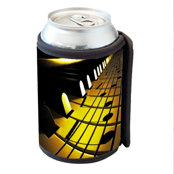 KuzmarK Insulated Drink Can Cooler Hugger - Sheet Music On Piano Keys