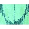 thumbnail image 1 of Ahgly Company Machine Washable Indoor Rectangle Abstract Turquoise Blue Modern Area Rugs, 5' x 7', 1 of 4