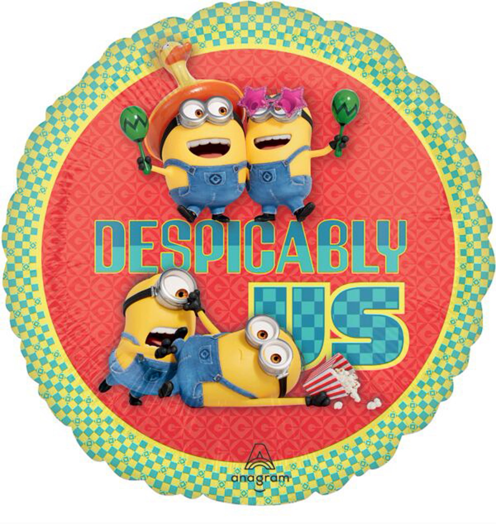 Anagram Despicable Me Minions 3rd Birthday Party Supplies 8 pc Balloon Bouquet Decorations