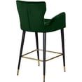 thumbnail image 3 of Meridian Furniture Luxe 28"H Velvet Counter Stool in Green (Set of 2), 3 of 7