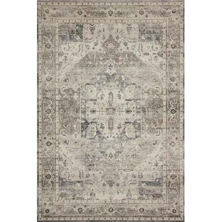 Loloi II Hathaway Printed Oriental Steel / Ivory Area Rug 7'-6" x 9'-6"