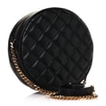 thumbnail image 2 of Versace La Medusa Round Quilted Leather Black Shoulder Bag, 2 of 8