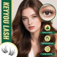 thumbnail image 3 of Kit de extensión de pestañas KEYYOULASH DIY, 144 unidades, 8-18 mm, con adhesivo y sello, 3 of 8