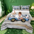 thumbnail image 3 of meiyoeat Cute Camping Full Size Comforter Sets For Boys,Heart Camper Print Bedding Comforter Set,Light Gray Reversible,3-Piece,1 Comforter and 2 Pillowcases, 3 of 7