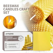 Holloyiver Beeswax Candle Making Kit - Natural DIY Candle Kit for Beginners (Adults & Kids) Candle Rolling Kit with Beeswax Sheets & Decorations to Make Your Own Candles
