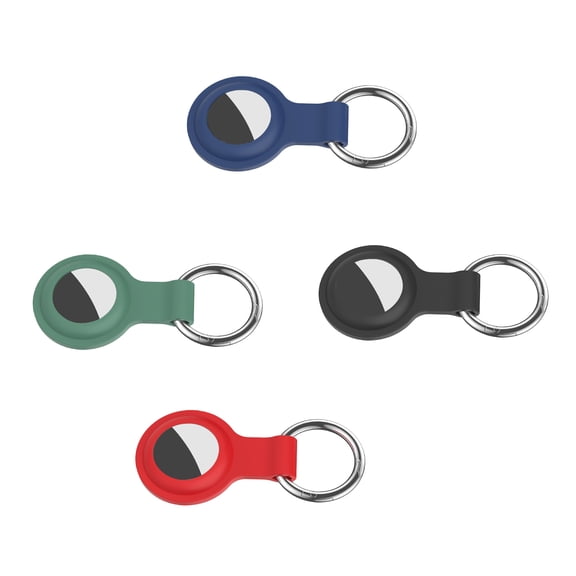CSYANXING Silicone for AirTag 2021 Cases 4PCS Protective Covers Zinc Alloy Keychain Scratch Resistant Durable