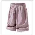 thumbnail image 6 of Men Workout Shorts with Liner Men's Athletic Shorts Summer Lightweight Vintage Loose Straight Shorts with Pockets Outdoor Running Sports Cargo Shorts Purples 3XL, 6 of 7