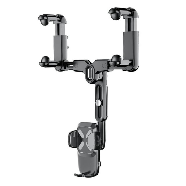 Car Rearview Mirror Phone Holder For Navigation Selfies Live Broadcasting Multifunctional Retractable Car Phone Holder