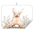 thumbnail image 5 of Ryvnso Rabbit Rose Flower Dish Drying Mat for Kitchen Countertop 18x24 Large Dish Pad Drainer Rack Dish Sink Mats, 5 of 7