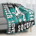 thumbnail image 2 of Kainsy Soccer Blankets for Boys Girls, Soccer Team Player Soccer Gift for Girls Boys Kids Women Men, Warm Ultra-soft Soccer Throw Blankets for Bed Couch Soccer Bedding(30"x40"), 2 of 7