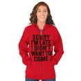 thumbnail image 4 of I Didn't Want to Come Introvert Funny Unisex Plus Size Zip Hoodie Brisco Brands 2X, 4 of 6