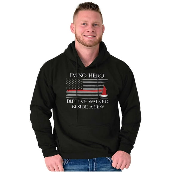 Firefighter Walked Beside Heroes Hoodie Sweatshirt Women Men Brisco Brands S
