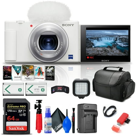 Image of Sony ZV-1 Digital Camera + 64GB Memory Card + Photo Software + NP-BX1 + More