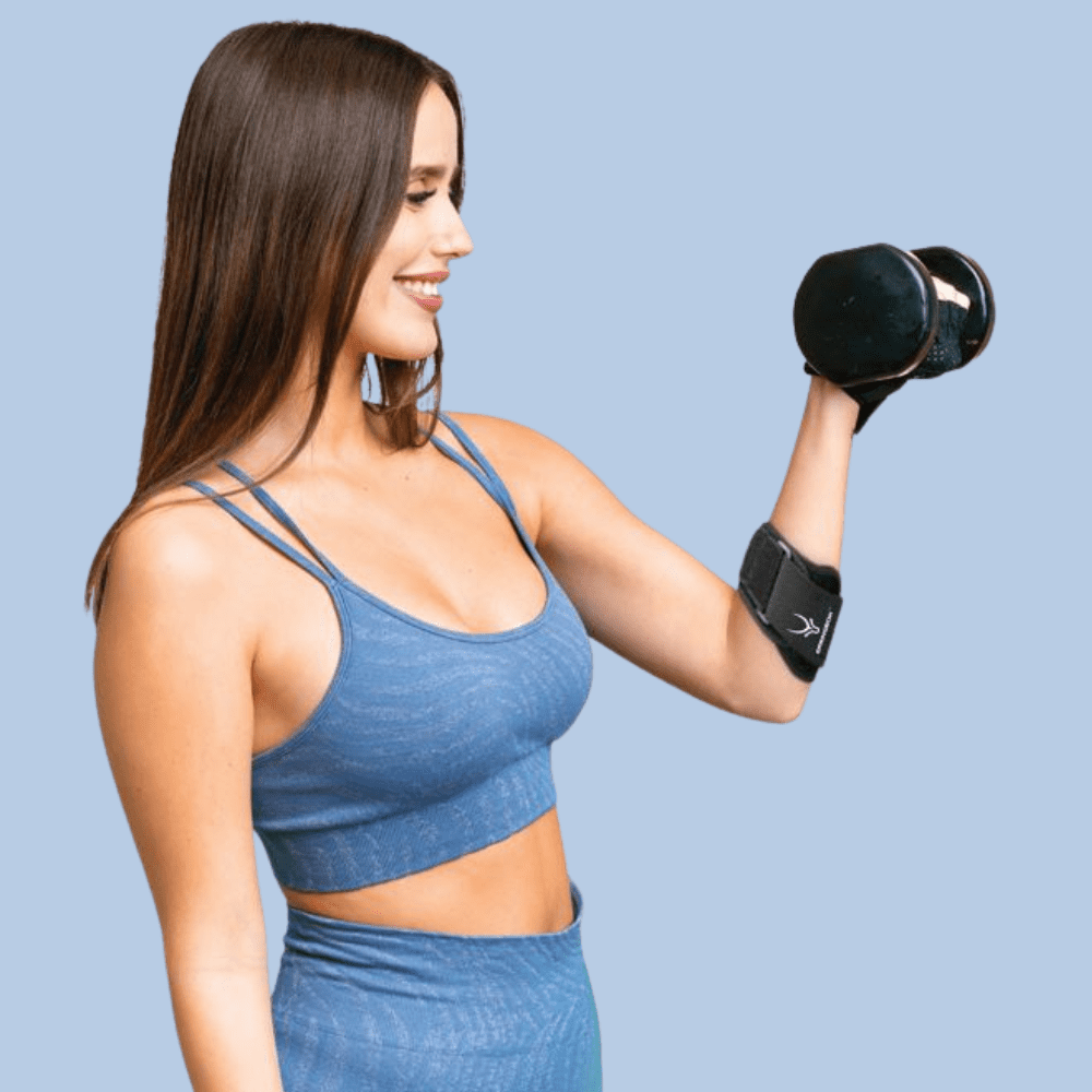 Springbok Tennis Elbow Brace – Adjustable Elbow Strap for Tendonitis & Golfer's Elbow – Compression Support Band for Forearm Pain Relief – Non-Slip Fit for Men & Women (Single, Black)