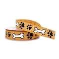 thumbnail image 2 of Celebrate It 5/8" x 7yd. Grosgrain Paw Print & Dog Bone Ribbon - Yellow, White & Black, Wired with Woven Selvage, Polyester - Ideal for Pet-Themed Crafts, Gifts & Decor, 12 Pack, 2 of 4