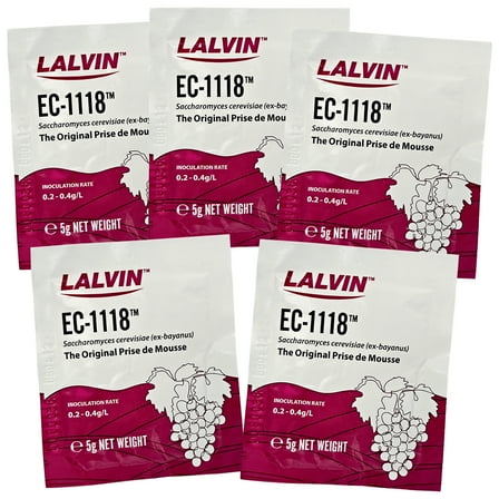 EC-1118 Saccharomyces bayanus 5 (5 g. Pouchs) Lalvin