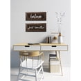 thumbnail image 1 of Gango Home Decor Contemporary Believe & Just Breathe; Two 18x6in Art Prints in Brown Frames, 1 of 6