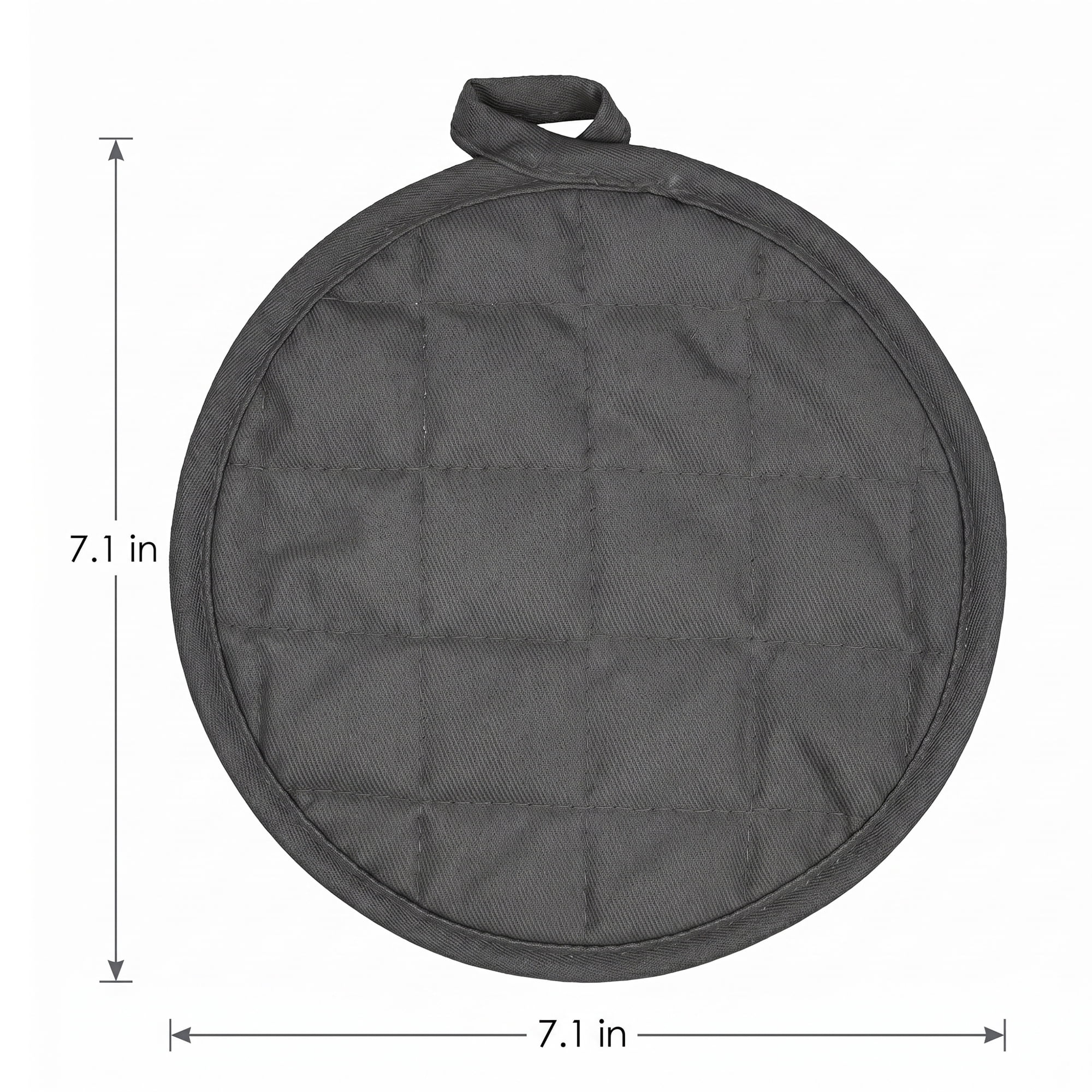 Unique Bargains 2 Pcs Heat Resistant Non Slip Pot Holders for Kitchen Gray 7.1"x7.1"