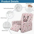 thumbnail image 5 of HELLHERO Butterfly Flower Print Sofa Slipcovers for Recliner Couch Skin Friendly Soft Lazyboy Recliner Chair Cover with Handle Opening Single-Seater, Pink, 5 of 8