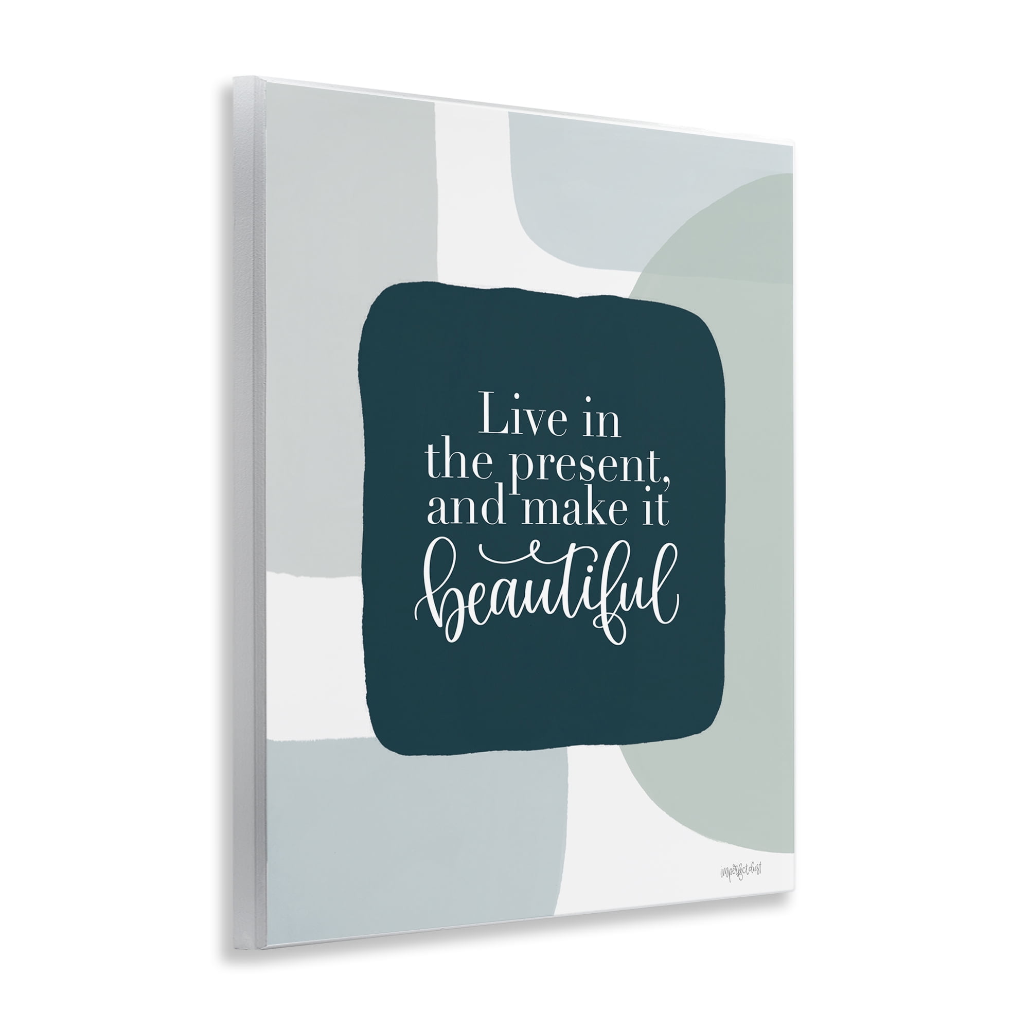 Stupell Industries Live In The Present Typography Painting Unframed Art Print Wall Art, 11 x 14