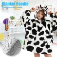 thumbnail image 1 of Oversized Blanket Hoodie for Kids Soft Flannel Wearable Blanket Hoodie with Pockets Warm Hooded Sweatshirt Cute Animal Hoodie Sweater Blanket One Size Fits All Wearable Blanket, 1 of 9