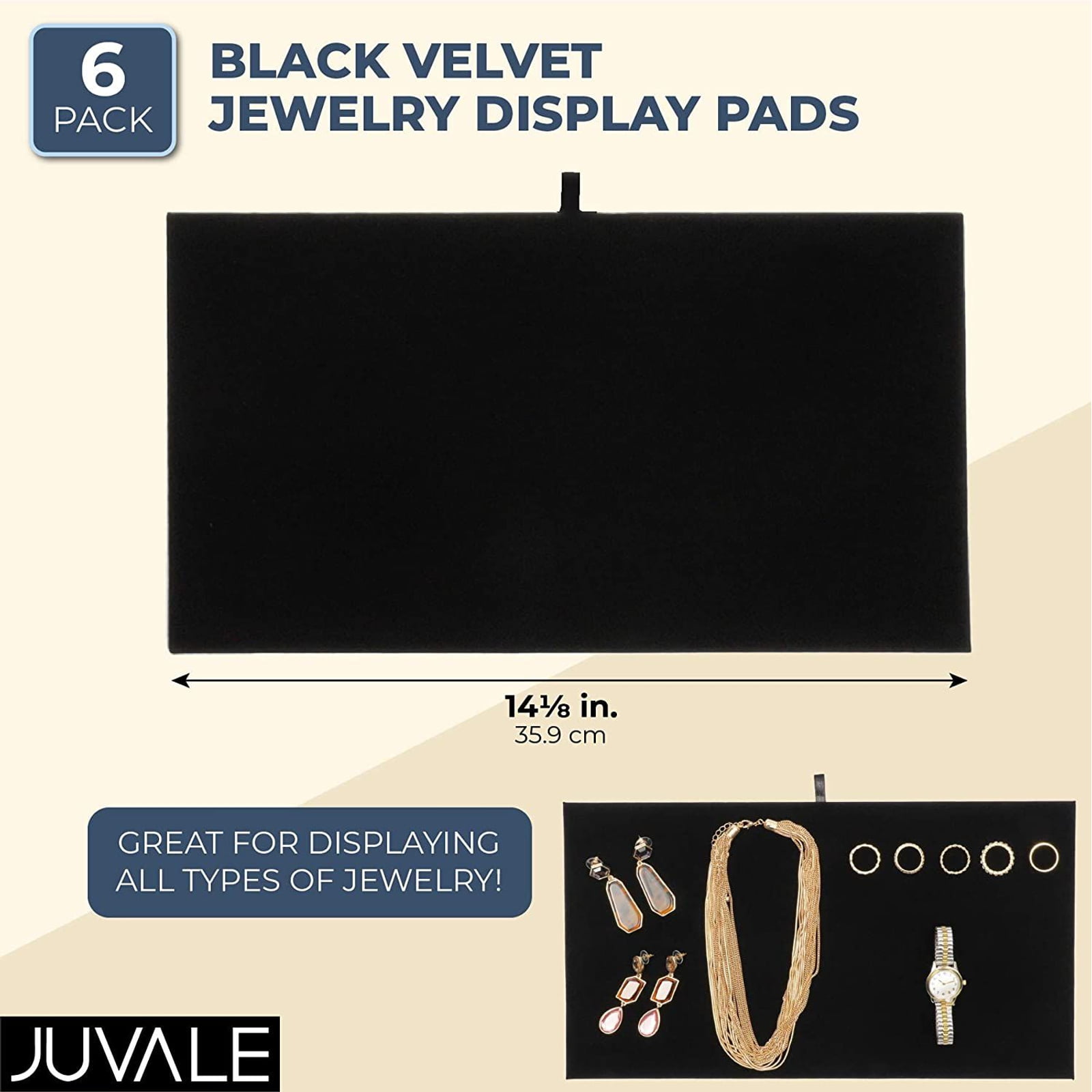Details about   5 Pc 7'' x 11'' Small Oval Jewelry Black Velvet Padded Pad Display Insert Tray 