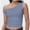 Blue, variant on Womens Off The Shoulder Tops Sleeveless Shirts Going Out Crop Tank Tops Slim Fitted Summer Outfits