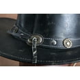 thumbnail image 4 of Lrg Hilason Hand Made Split Antique Leather Crushable Hat 3 In Brim, 4 of 5