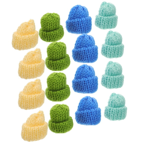 Raindrops Mini Hat 20Pcs Miniature Craft Hats Assorted Color For Diy Craft Decoration Round Shape Toys