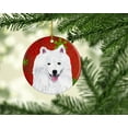 thumbnail image 2 of Carolines Treasures SC9419-CO1 American Eskimo Flocons de Neige Rouges Ornement en Céramique de Noël, 2 of 2