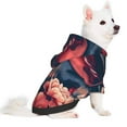 thumbnail image 2 of Honeii Skull With Roses And Sunglasses Print Small Dog Hoodies Pet Hooded Sweatshirts Fall Winter Puppy Cat Sweaters Warm Clothes for Small Dogs Outfits Costume-XX-Large, 2 of 7