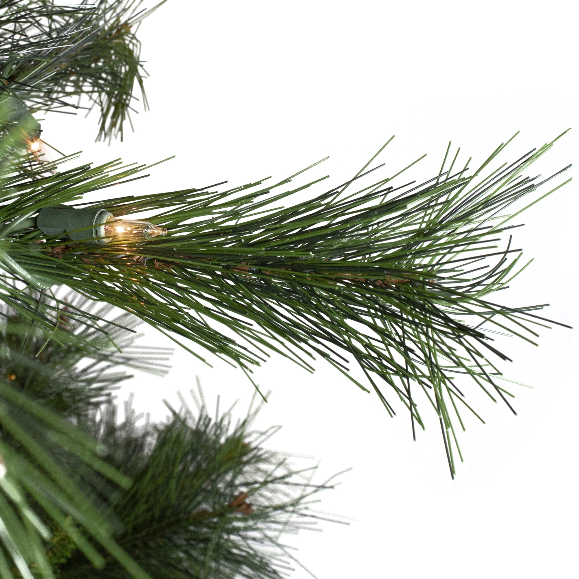 7.5' Pre-Lit Canyon Pine Artificial Half Wall Christmas Tree - Clear Lights