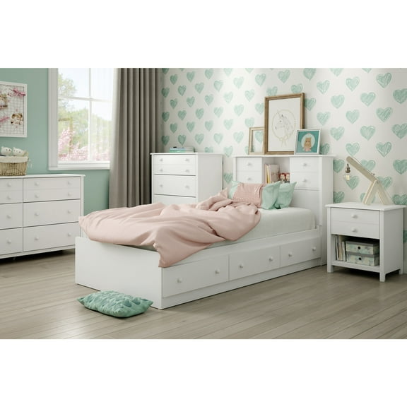 South Shore Little Smileys, Contemporary Bed, Twin White