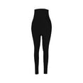 thumbnail image 3 of Htigea Womens Maternity Leggings Solid Color Slim Fit Yoga Pants High Waisted Base Layers Over The Belly Pregnancy Pant Comfy Long Trousers s Today Black锛孹L, 3 of 4