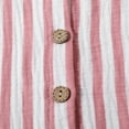 thumbnail image 6 of AJTQTH Sleeveless Rompers for Girls Boys Baby Unisex Cotton Comfy Jumpsuit Striped Button Closure Playsuit Summer Casual Comfy Crewneck Onesie for Home Sleep Clothes Pink 3 Months, 6 of 7