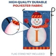 thumbnail image 4 of America Forever Winter Monogram Letter I Garden Flag, Snowman Garden D‚cor, Vertical Double Sided 12.5 x 18 inches Merry Christmas Snowflake Winter Holiday Seasonal Flags for Outdoor Decoration, 4 of 7