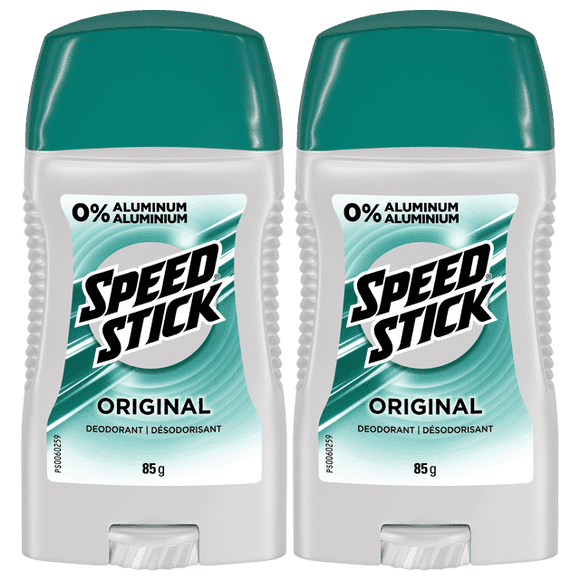 Speed Stick Deodorant For Men, Aluminum Free, Original Scent, 85g (2-Pack)