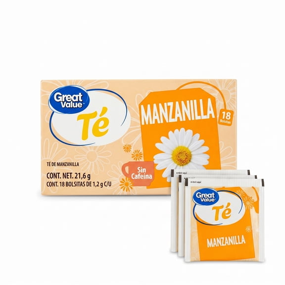 Té de Manzanilla Great Value 18 sobres 1.2 g c/u