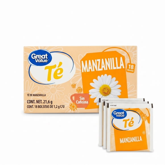 Té de Manzanilla Great Value 18 sobres 1.2 g c/u