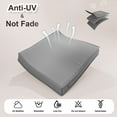 thumbnail image 7 of Kullavik Outdoor Patio Cushion Covers,Water-Resistant 25.4 x 25.4 x 4 inch Patio Furniture Chair Cushion Slipcover,Grey, 7 of 7