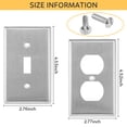 thumbnail image 2 of DSstyles 6-Pack Metal Wall Plate, Single Toggle Switch Cover, Double Round Panel, Corrosion Resistant, Stainless Steel, 2 of 8