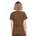 thumbnail image 4 of Cherokee Workwear Stretch Women Scrubs Top Mock Wrap, Plus Size, 4728, 4XL, Chocolate, 4 of 6