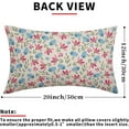 thumbnail image 4 of Easter Pink Blue Floral Pillow Covers 12x20 Set of 2 Spring Vintage Rustic Old Style Cute Flower Cream Print Decorative Outdoor Pillowcases Farmhouse Throw Cushion Case Decor for Couch Sofa Bed, 4 of 6