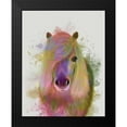 thumbnail image 2 of Fab Funky 15x18 Black Modern Framed Museum Art Print Titled - Pony 1 Portrait Rainbow Splash, 2 of 5