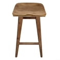 thumbnail image 3 of The Urban Port Tisa 29 Inch Backless Barstool, Handcrafted Saddle Seat in Natural Brown Acacia Wood, 3 of 5