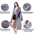 thumbnail image 3 of HLONK Ponchos de Pluie pour Adultes Réutilisables 2 Pcs Imperméables d'Urgence pour Femmes Hommes avec Capuche et Cordon, 3 of 7