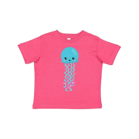 

Inktastic Cute Jellyfish Little Jellyfish Blue Jellyfish Gift Toddler Toddler Girl T-Shirt