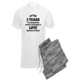 thumbnail image 1 of CafePress - 2 Years Of Love And Beer Pajamas - Men's Light Pajamas, 1 of 1