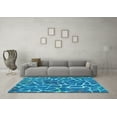 thumbnail image 3 of Ahgly Company Indoor Square Abstract Light Blue Modern Area Rugs, 3' Square, 3 of 4