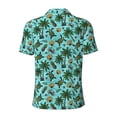 thumbnail image 4 of Rocae Pineapple Sea Turtle for Men's Short Sleeve Polo Shirt, Quick Drying Performance Moisture Wicking Sports Men's Golf Shirt Large, 4 of 9
